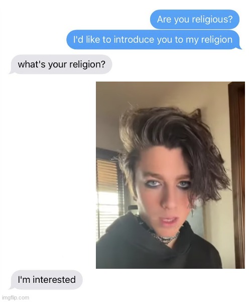 Yes I took the image from one of his YouTube shorts- | image tagged in tx2,emo,whats your religion | made w/ Imgflip meme maker