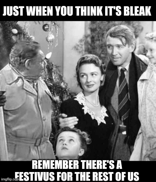 Another Miracle | JUST WHEN YOU THINK IT'S BLEAK; REMEMBER THERE'S A FESTIVUS FOR THE REST OF US | image tagged in christmas,festivus | made w/ Imgflip meme maker
