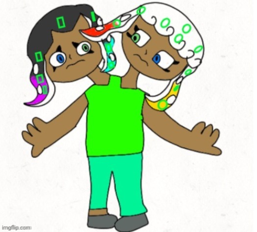 I'd appreciate art of fin and guppie ( fin on left , guppie on right ) ( this post is safe from delted's comments) | image tagged in splatoon,splatoon 2 | made w/ Imgflip meme maker