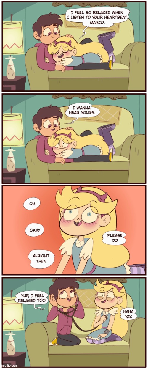 Starco Week Day 3: Snuggle Time | image tagged in svtfoe,morningmark,star vs the forces of evil,comics,memes,comics/cartoons | made w/ Imgflip meme maker