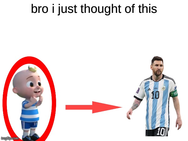 Cocomelon Copied Argentina | bro i just thought of this | image tagged in stupid but funny | made w/ Imgflip meme maker