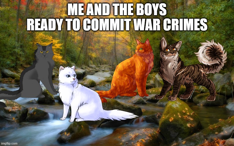 War Crimes | ME AND THE BOYS READY TO COMMIT WAR CRIMES | image tagged in ive committed various war crimes | made w/ Imgflip meme maker