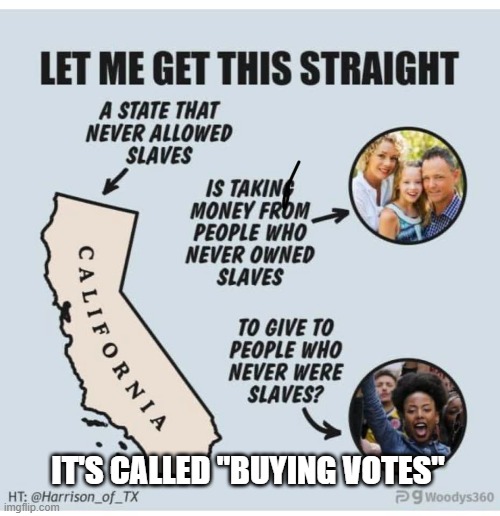 It's called "Buying Votes | IT'S CALLED "BUYING VOTES" | image tagged in gavin newsom,california | made w/ Imgflip meme maker
