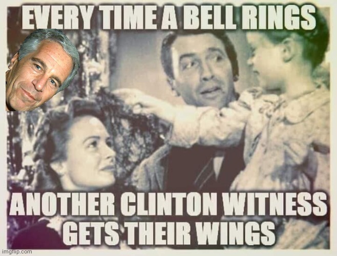 Clinton witness gets their wings | image tagged in christmas | made w/ Imgflip meme maker