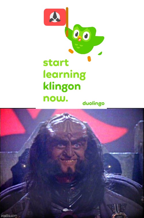 (Cool title here) | image tagged in star trek,klingon | made w/ Imgflip meme maker
