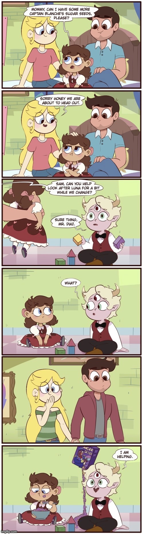 Starco Week Day 7: AU of Choice (Lunaverse) | image tagged in svtfoe,morningmark,star vs the forces of evil,memes,comics/cartoons,comics | made w/ Imgflip meme maker