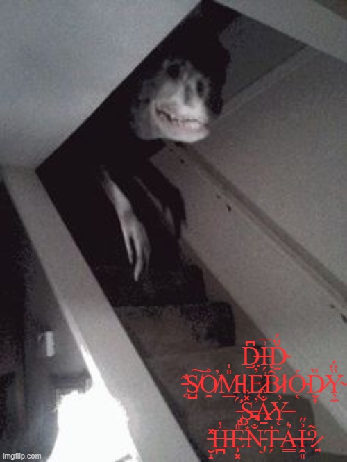 DID SOMEBODY SAY HENTAI? | Ḏ̶͆I̵̗̹͗̅Ď̴̫̈́ ̵͔͂̕S̸̺͠O̸̯͐̕M̵͇̎̍ΙĘ̷̦̓̈́B̷̑̒ΙÓ̵͔D̷̮̞̏Y̴̦̼̏̈́ ̵̢̛̻́Ş̶͙̽̏A̷̱̐͗Y̶̨̓ ̵̮̝̽H̵̪̾Ȩ̶͓̎N̵̡̐̚Ṫ̶̗A̶͇͛I̶̯͈͐̋?̷͍̃ | image tagged in wot | made w/ Imgflip meme maker