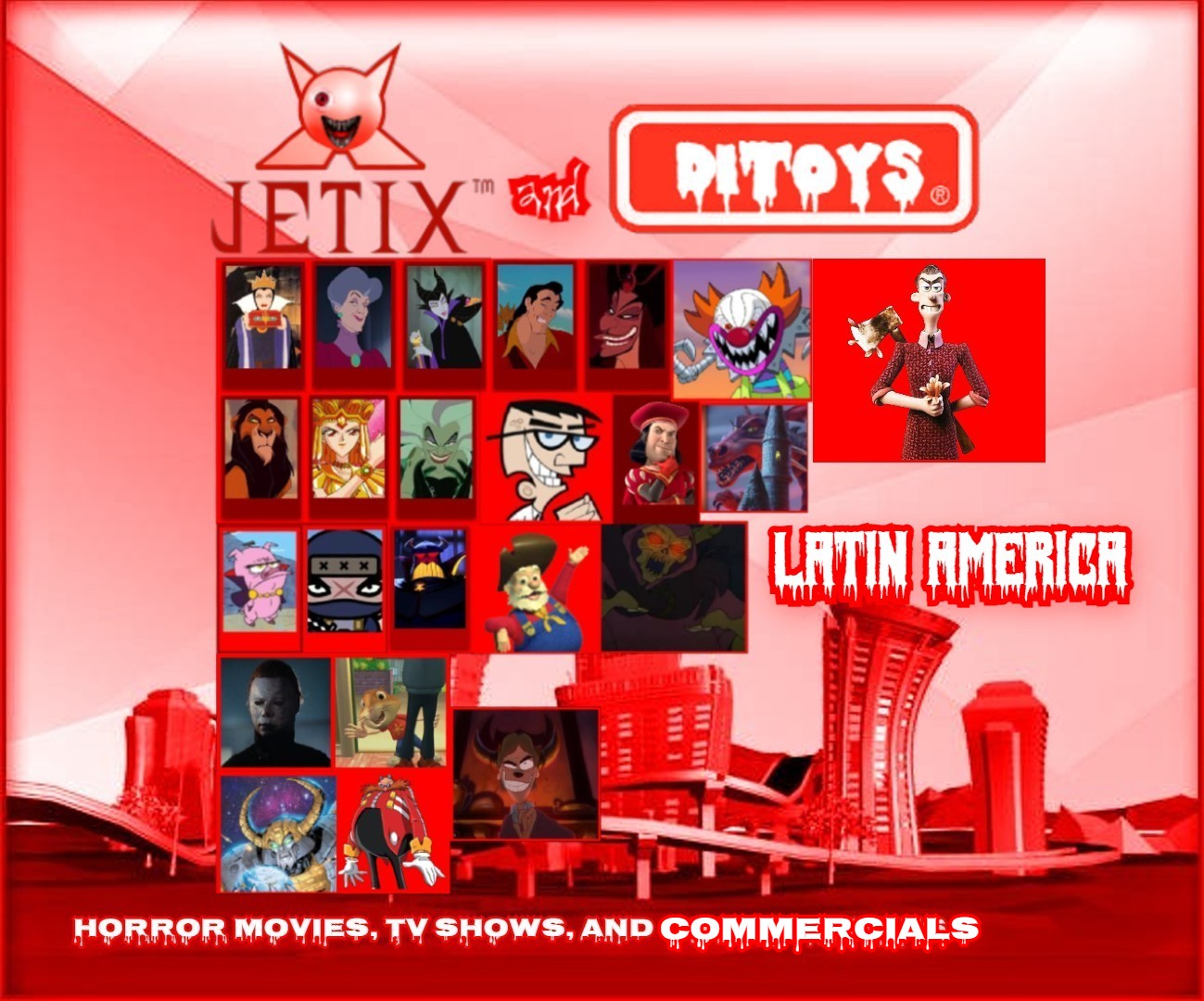 Jetix, Ditoys Horror Movies, TV Shows and Commercials Villains Blank Meme Template