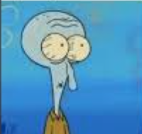 High Quality scared squidward Blank Meme Template