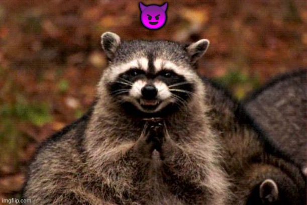 ? | 😈 | image tagged in memes,evil plotting raccoon | made w/ Imgflip meme maker