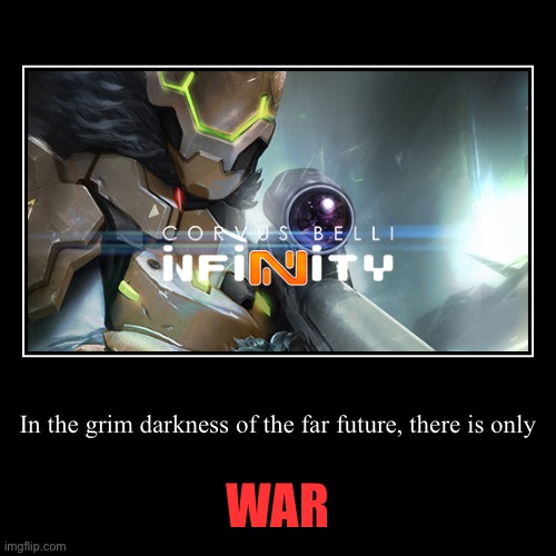 In the grim darkness of the far future, there is only | WAR | image tagged in funny,demotivationals | made w/ Imgflip demotivational maker