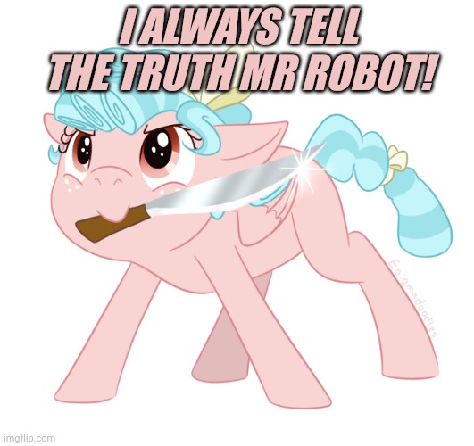 I ALWAYS TELL THE TRUTH MR ROBOT! | made w/ Imgflip meme maker