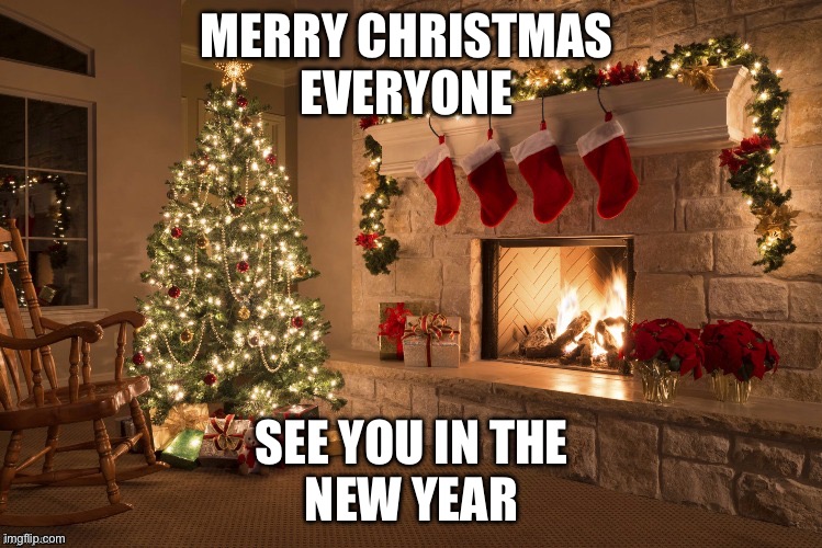 Christmas message | MERRY CHRISTMAS 
EVERYONE; SEE YOU IN THE
NEW YEAR | image tagged in merry christmas | made w/ Imgflip meme maker