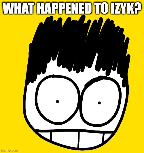 Doodle Stare | WHAT HAPPENED TO IZYK? | image tagged in doodle stare | made w/ Imgflip meme maker