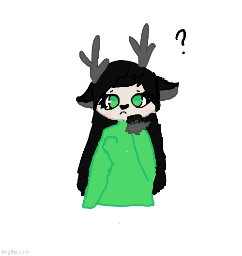 Her name is Alma Don't ask about her being a female and having antlers. | image tagged in original character | made w/ Imgflip meme maker
