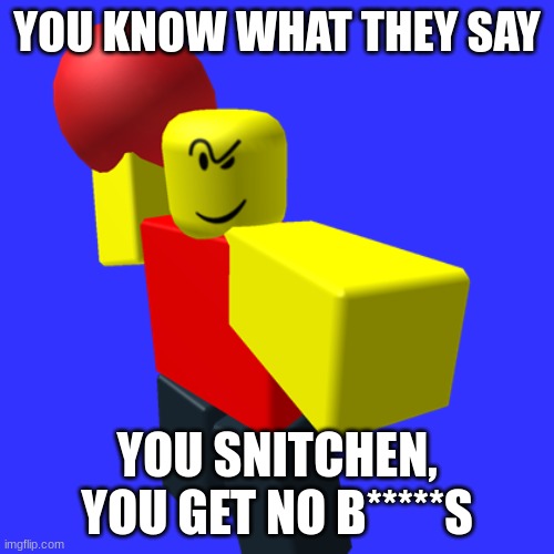 baller | YOU KNOW WHAT THEY SAY; YOU SNITCHEN, YOU GET NO B*****S | image tagged in baller | made w/ Imgflip meme maker