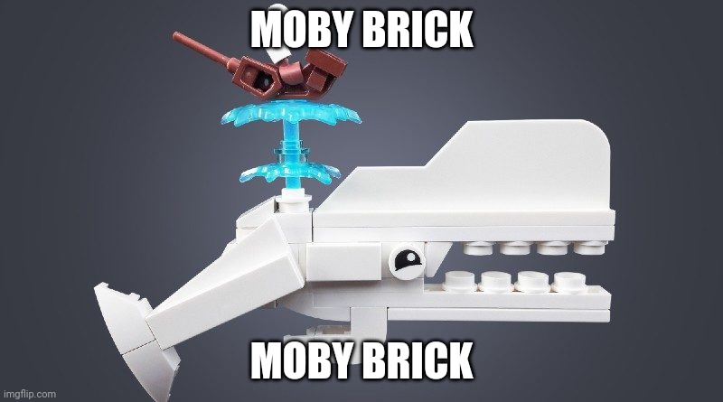Moby Brick | MOBY BRICK; MOBY BRICK | image tagged in matrix morpheus | made w/ Imgflip meme maker