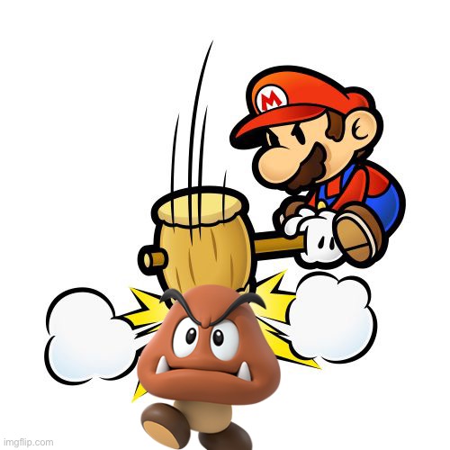 Mario Hammer Smash | image tagged in memes,mario hammer smash,mario,goomba | made w/ Imgflip meme maker