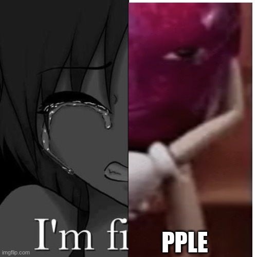 Im fine | PPLE | image tagged in im fine | made w/ Imgflip meme maker