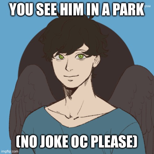 YOU SEE HIM IN A PARK; (NO JOKE OC PLEASE) | made w/ Imgflip meme maker