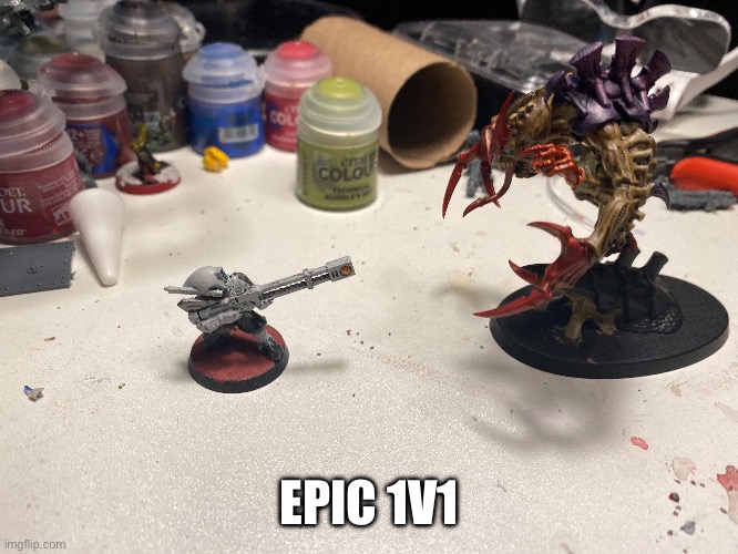 Tau vs my broodlord | EPIC 1V1 | image tagged in memes,funny | made w/ Imgflip meme maker