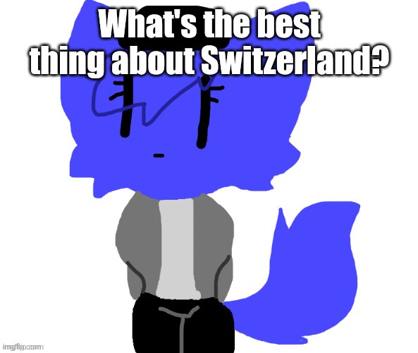 Female Pump | What's the best thing about Switzerland? | image tagged in female pump | made w/ Imgflip meme maker