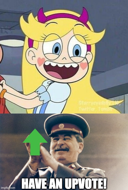 HAVE AN UPVOTE! | image tagged in stalin approves | made w/ Imgflip meme maker