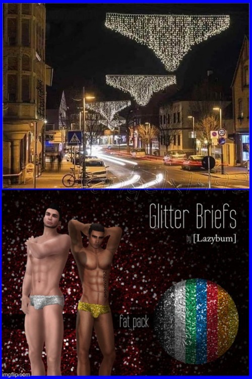 image tagged in christmas,glitter,briefs,underwear,holidays,christmas lights | made w/ Imgflip meme maker
