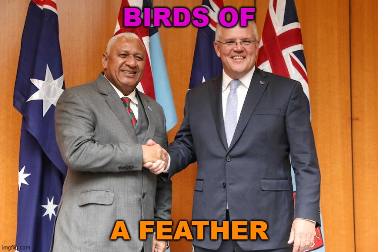 Birds of a Feather | BIRDS OF; A FEATHER | image tagged in scomo | made w/ Imgflip meme maker