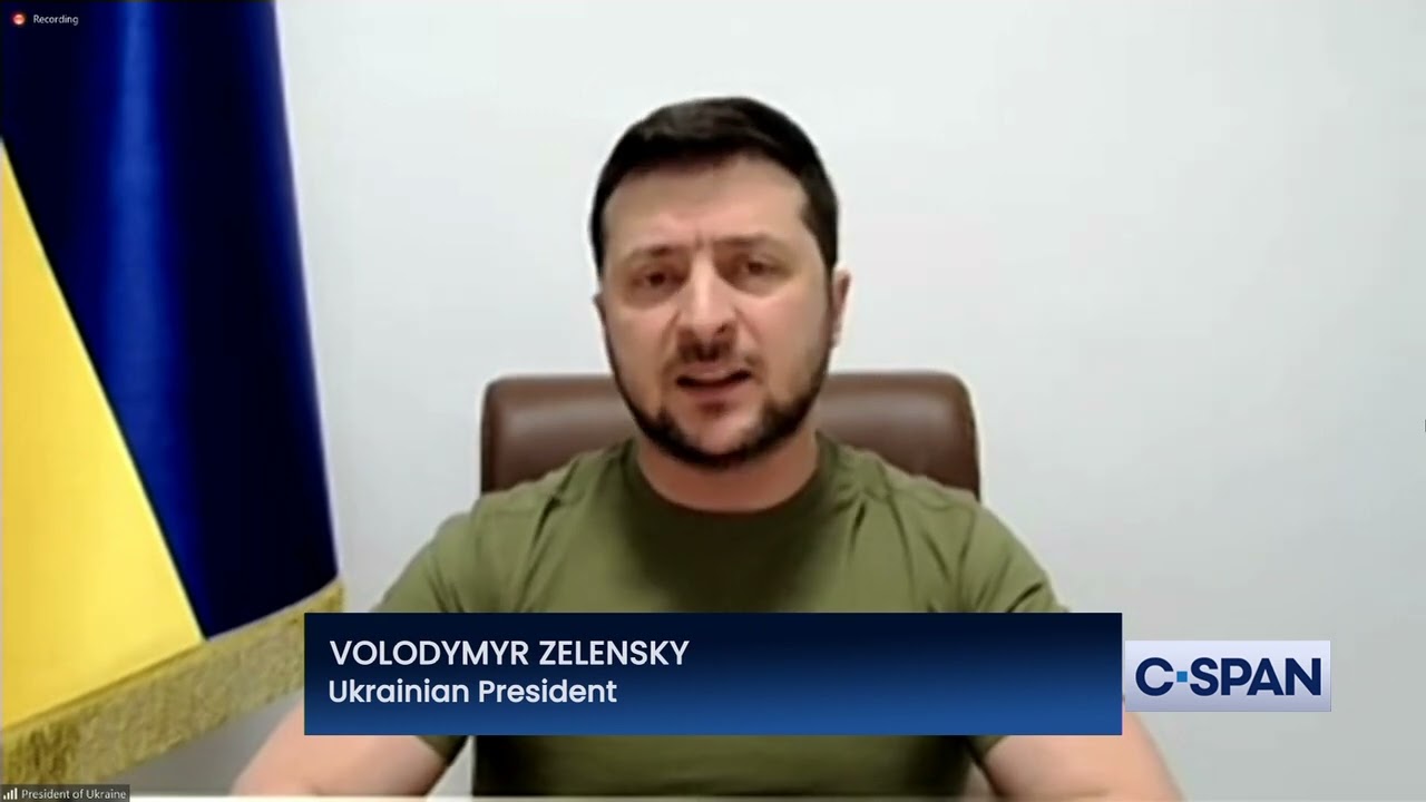 High Quality Ukrainian President Zelensky Addresses Congress Blank Meme Template