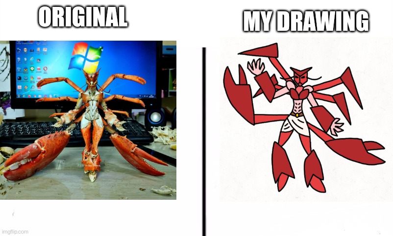 Crabula, defender of crustaceans | MY DRAWING; ORIGINAL | image tagged in divided we stand united we fall | made w/ Imgflip meme maker