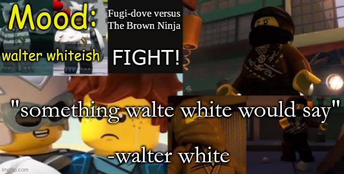 FDVTBN Temp 2.1 | walter whiteish; "something walte white would say"; -walter white | image tagged in fdvtbn temp 2 1 | made w/ Imgflip meme maker