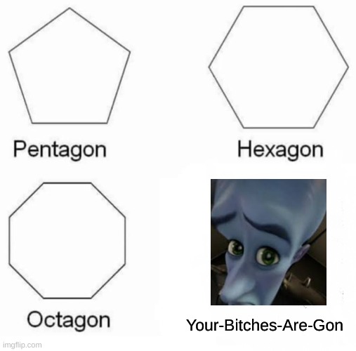 admit your secret | Your-Bitches-Are-Gon | image tagged in memes,pentagon hexagon octagon,no bitches | made w/ Imgflip meme maker