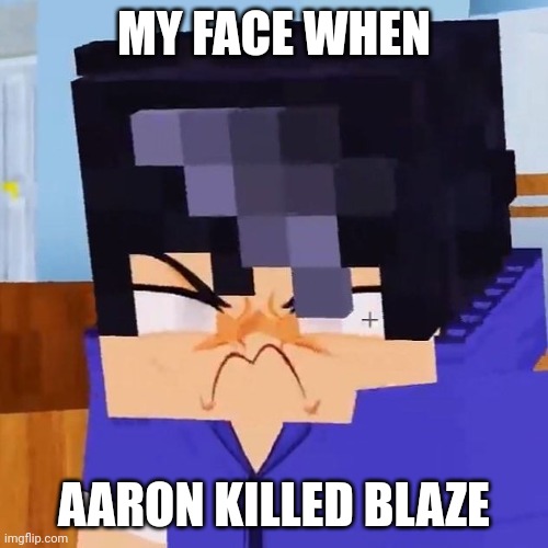 Ein angry | MY FACE WHEN; AARON KILLED BLAZE | image tagged in ein angry | made w/ Imgflip meme maker