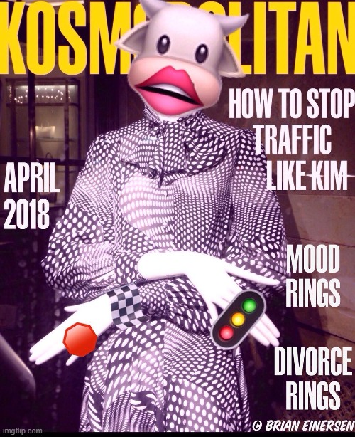 Kosmoo-politan Kim Kowdashian | image tagged in fashion,bergdorf goodman,cosmopolitan,kim kowdashian,emooji art,brian einersen | made w/ Imgflip meme maker