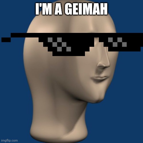 meme man | I'M A GEIMAH | image tagged in meme man | made w/ Imgflip meme maker