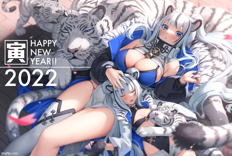 its not new year but its cute | image tagged in anime | made w/ Imgflip meme maker