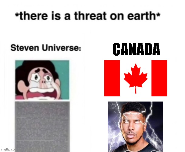 Canada Be Like: | CANADA | image tagged in there is a threat on earth | made w/ Imgflip meme maker