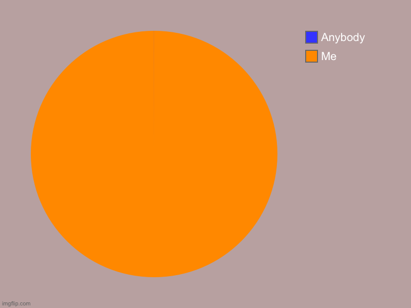 Me, Anybody | image tagged in charts,pie charts | made w/ Imgflip chart maker