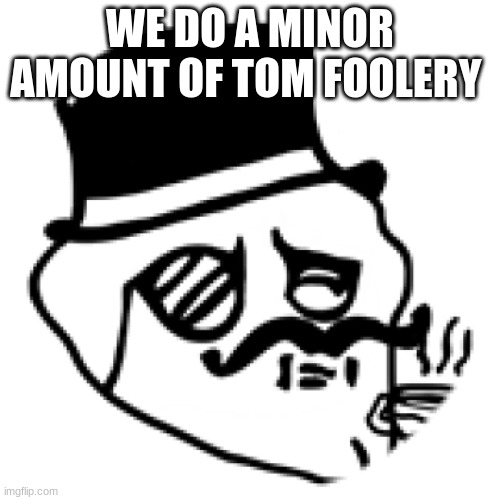 WE DO A MINOR AMOUNT OF TOM FOOLERY | made w/ Imgflip meme maker
