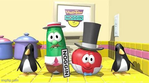 Noggin - Veggietales ID (1999) | image tagged in noggin - veggietales id 1999 | made w/ Imgflip meme maker