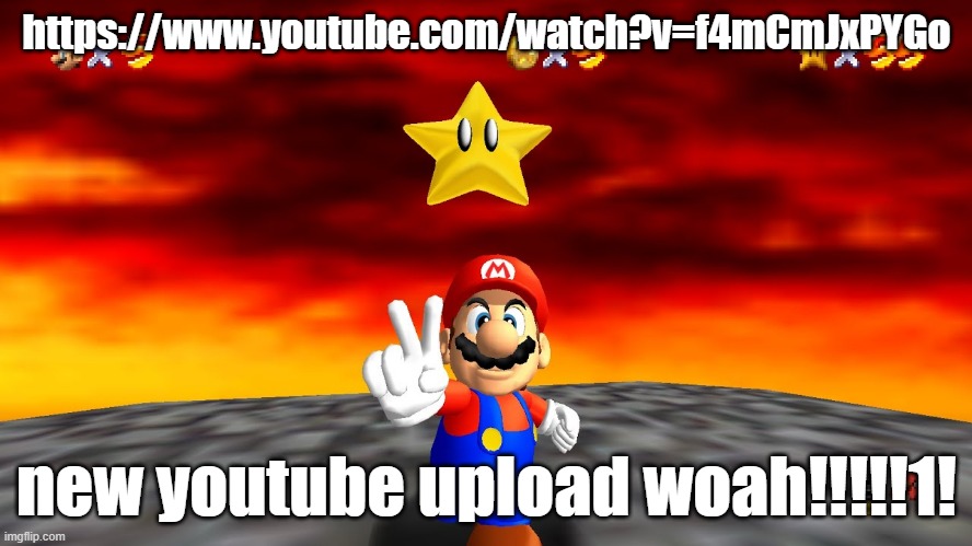 subscribe to me if you want | https://www.youtube.com/watch?v=f4mCmJxPYGo; new youtube upload woah!!!!!1! | image tagged in temporary announcement temp | made w/ Imgflip meme maker