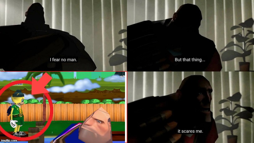 why heavy is so afraid of me | image tagged in tf2 heavy i fear no man | made w/ Imgflip meme maker