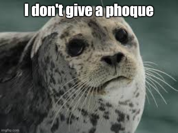 I don't give a phoque | made w/ Imgflip meme maker