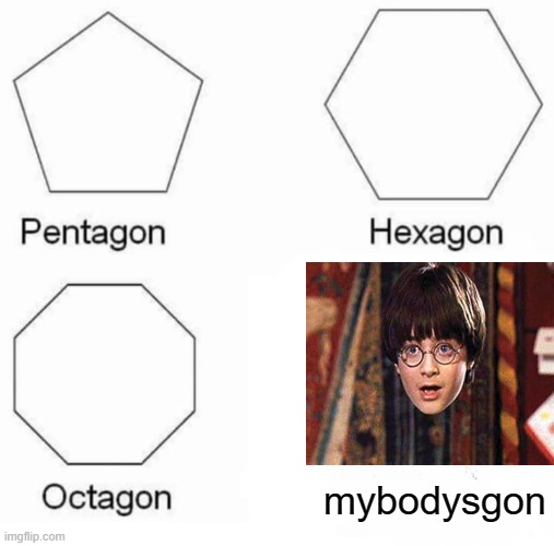 harry pottah | mybodysgon | image tagged in memes,pentagon hexagon octagon | made w/ Imgflip meme maker