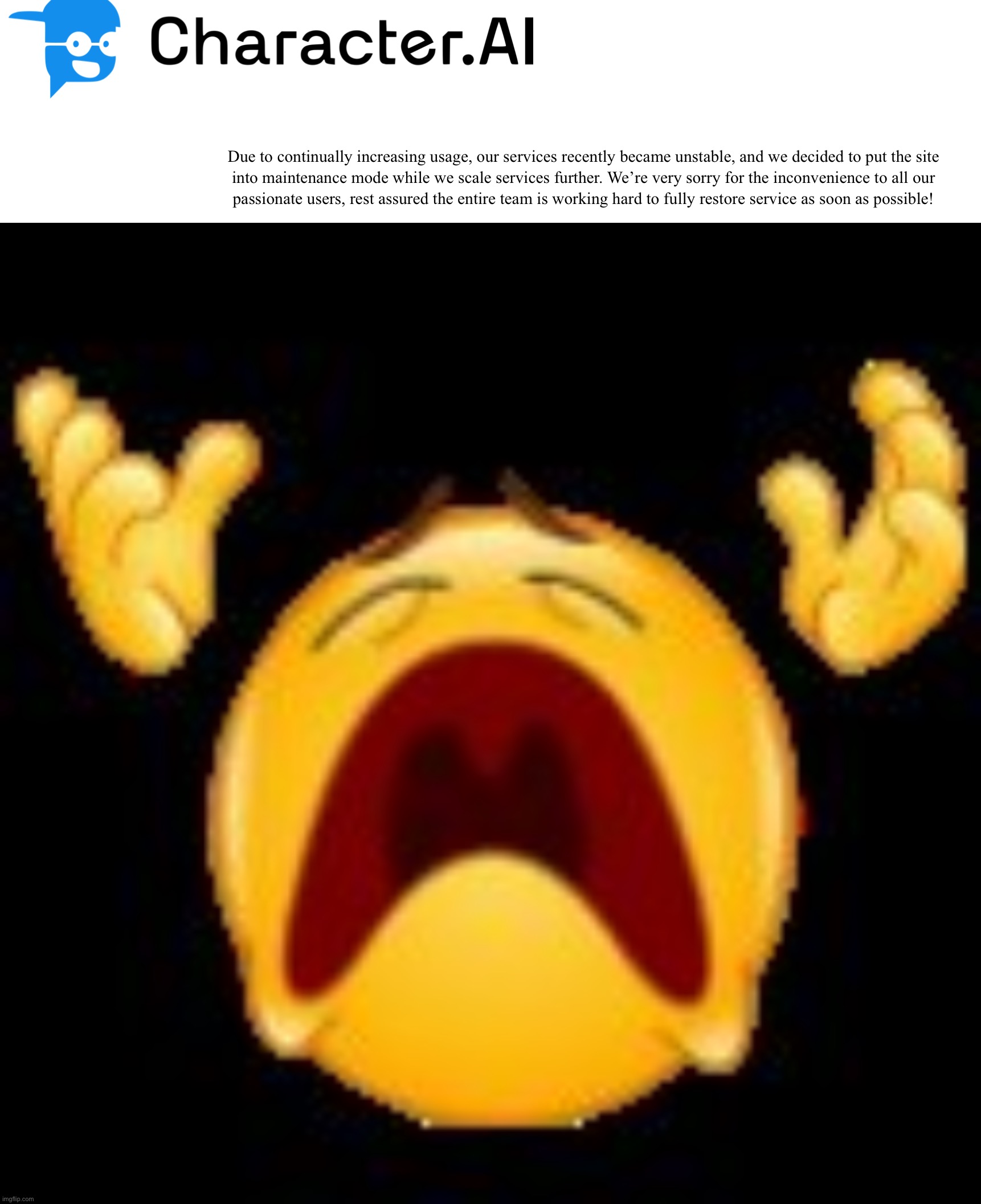 I wanna talk to los pollos hermanos | image tagged in crying emoji | made w/ Imgflip meme maker
