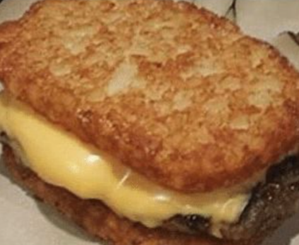 High Quality Hash brown burger Blank Meme Template