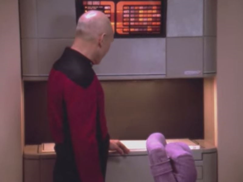 Picard at the Replicator Blank Meme Template