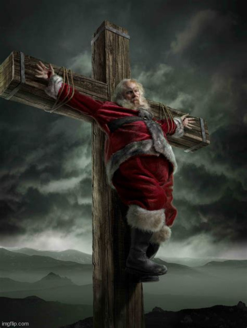 Jesus Santa the War on Xmas | image tagged in santa christ,christmas,war on christmas,fox news | made w/ Imgflip meme maker