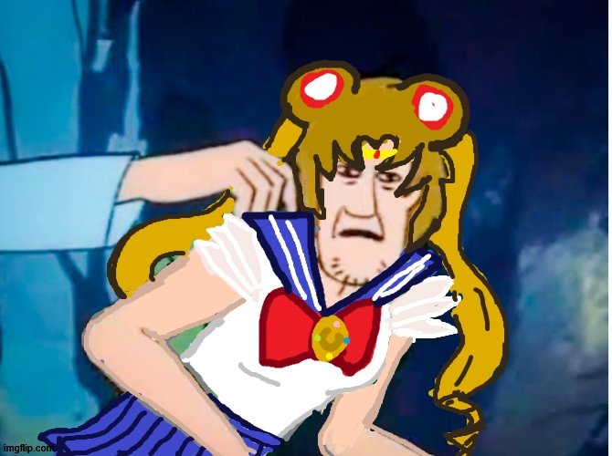 i don't think this image needs an explanation (art by me) | image tagged in shaggy,sailor moon,sailor shaggy,cursed image | made w/ Imgflip meme maker